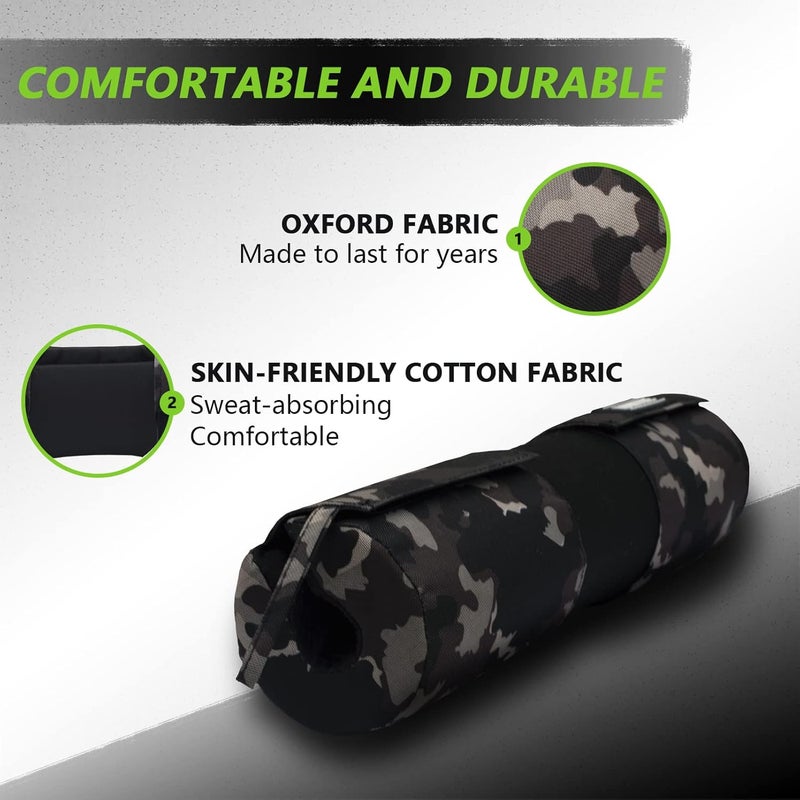 Howffite Barbell Pad Built-in Anti-Slide Design for Hip Thrusts, Squats and Lunges, Neck & Shoulder Protective Pad - Fits Standard and Olympic Bars - Image 4